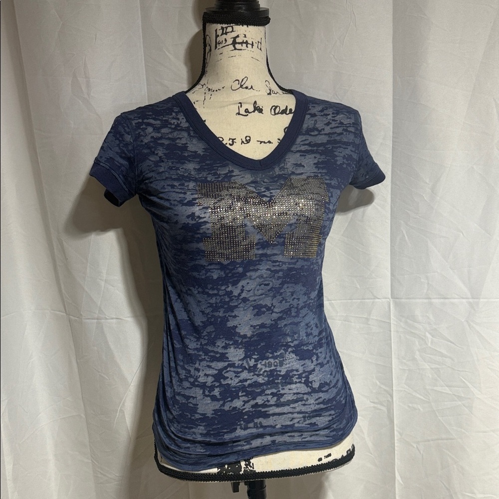 U Of M Bedazzled T Shirt
